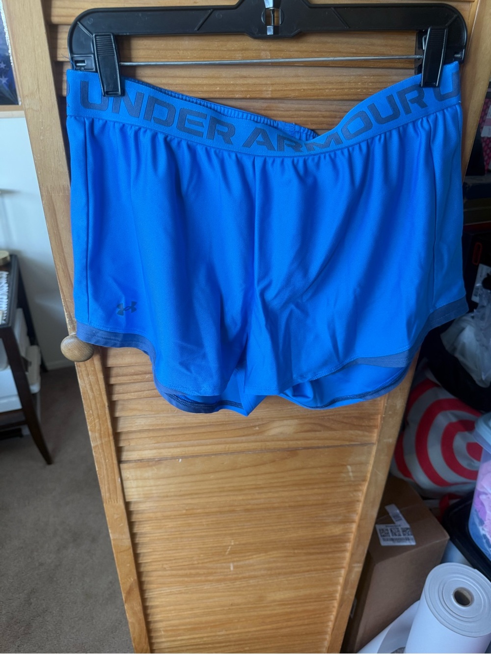 Under Armour Bright Blue Women's Running Shorts with Branded Waistband
